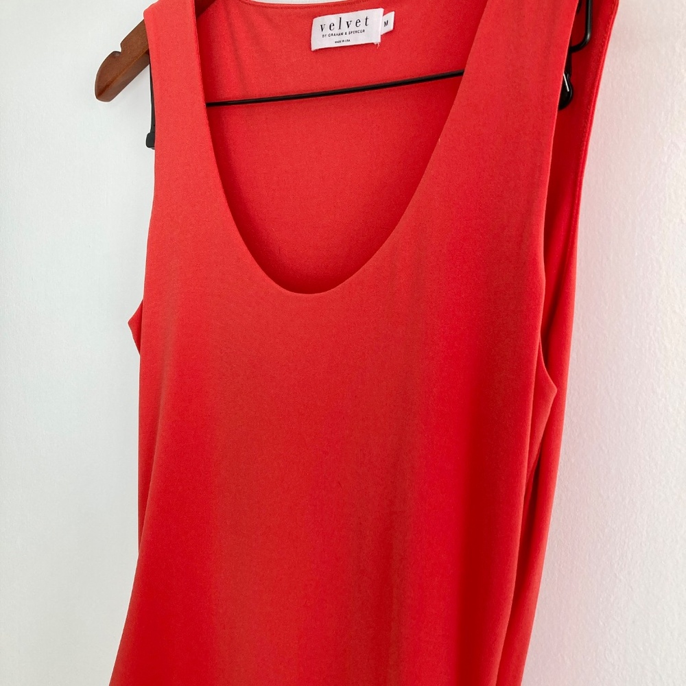 Red Jersey dress, Velvet by Graham & Spencer SZ M